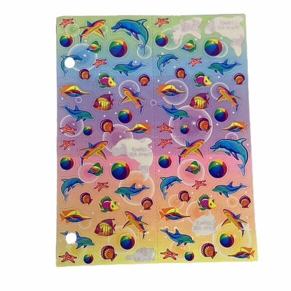 Lisa frank vintage dolphin shark stickers - Picture 1 of 2